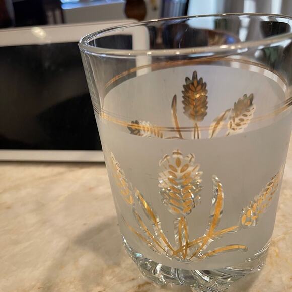 Vintage 60’s DeValbor etched with gold cocktail ice bucket Italy MCM - Picture 2 of 10